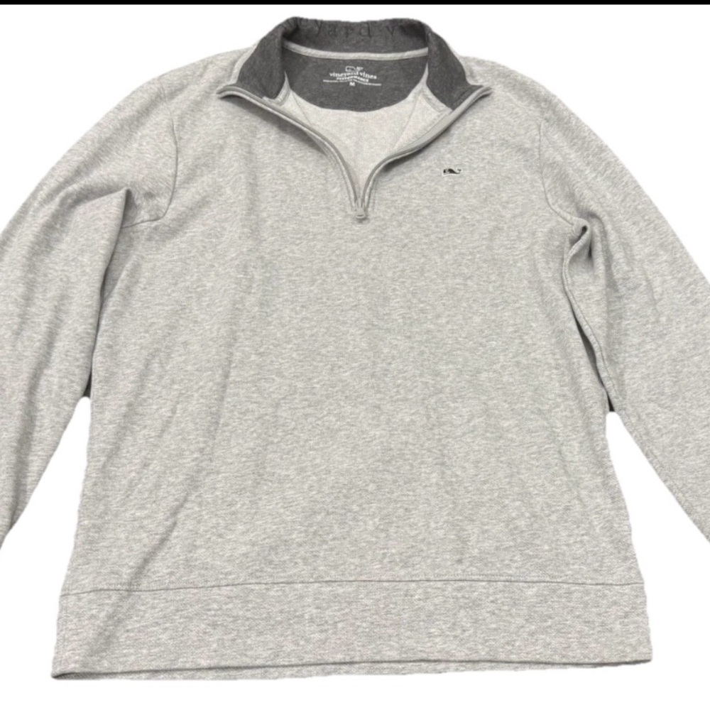 Vineyard Vines Performance Men’s Gray Quarter-Zip Medium Pullover